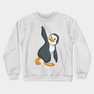 Penguin at Yoga Stretching exercise Crewneck Sweatshirt